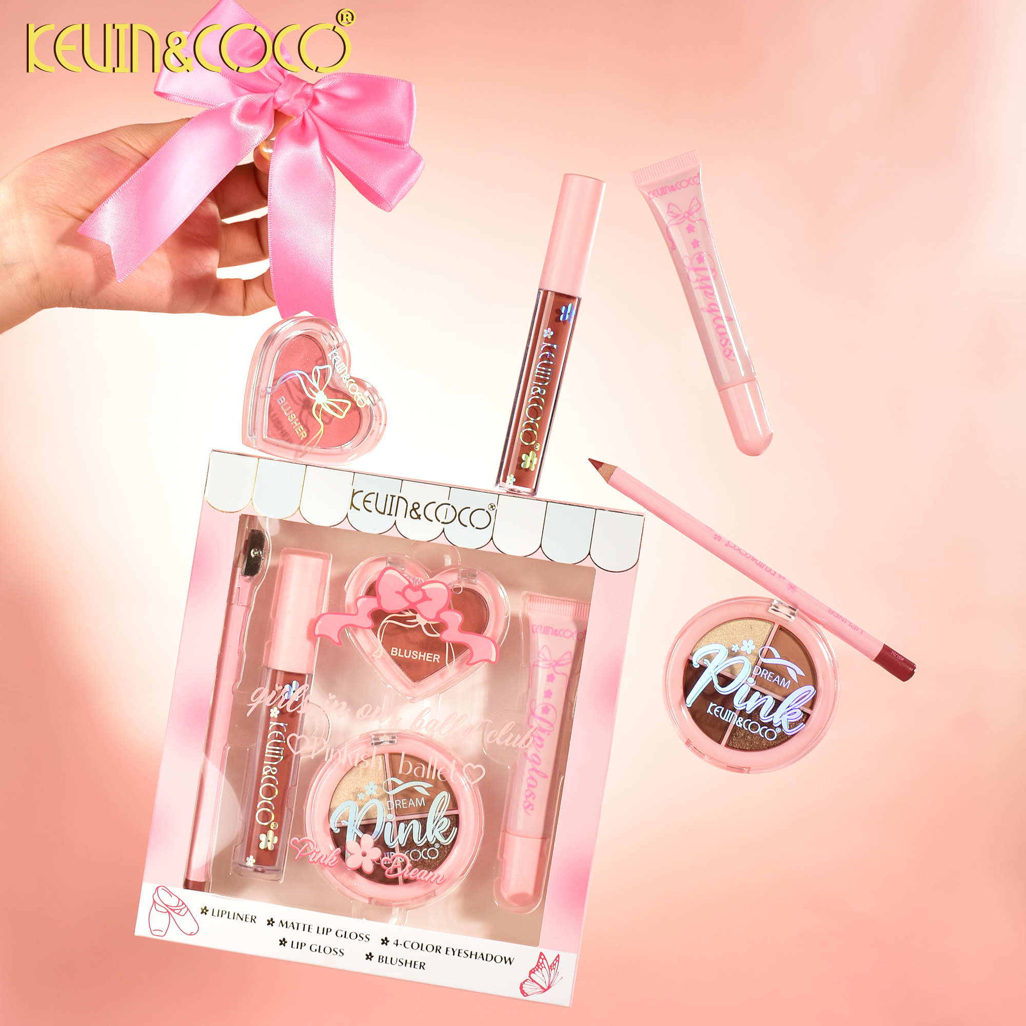 The KEVIN&COCO makeup Set is a multi-functional makeup combination set suitable for the new makeup kit Specification image