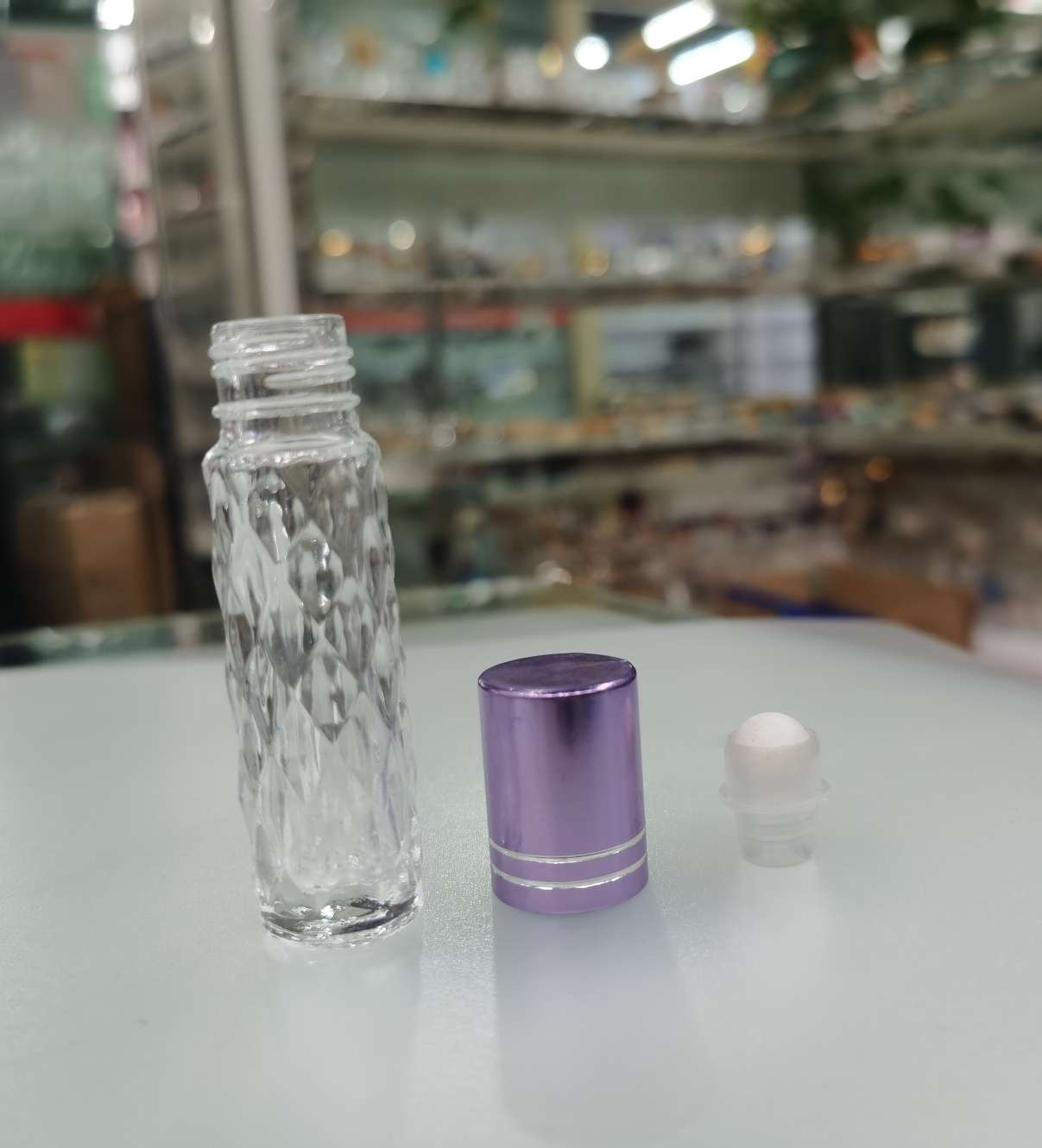 厚德玻璃 6毫升棱形直圆走珠玻璃瓶 精油瓶 香水瓶.