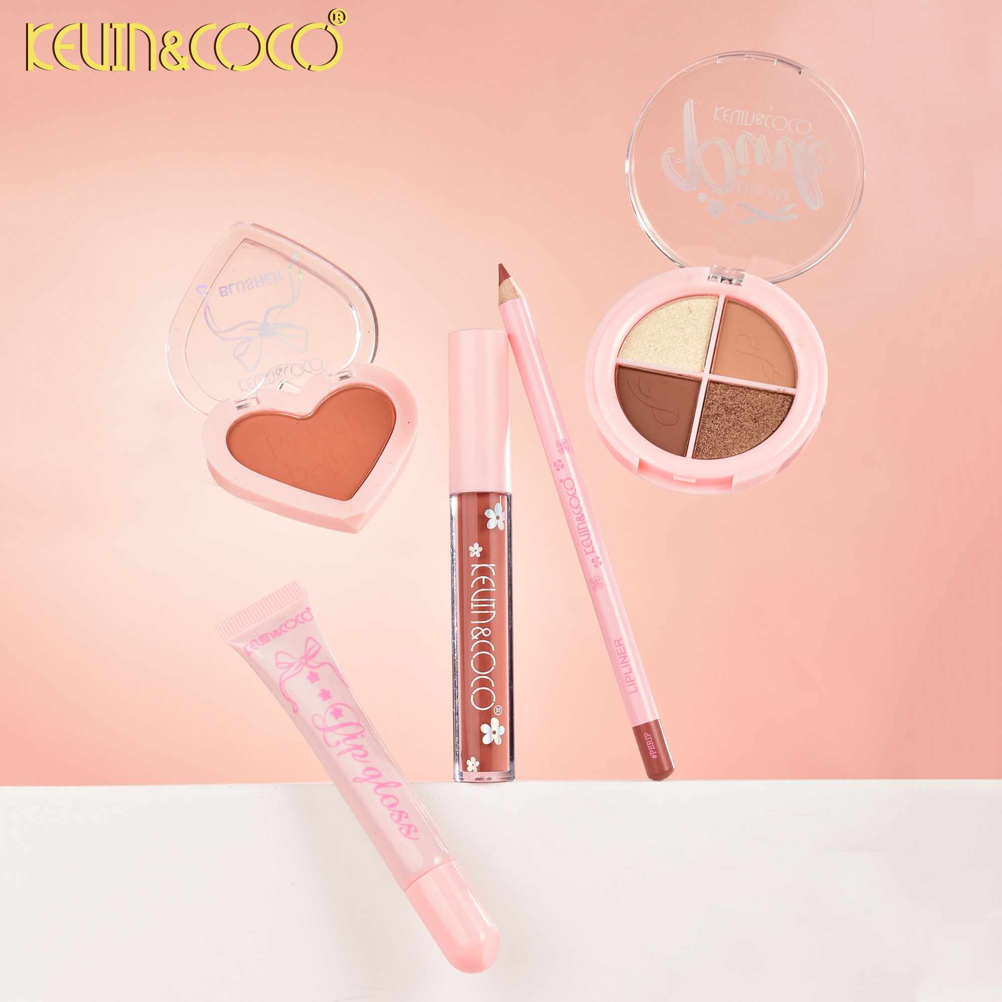 The KEVIN&COCO makeup Set is a multi-functional makeup combination set suitable for the new makeup kit Application Scenario