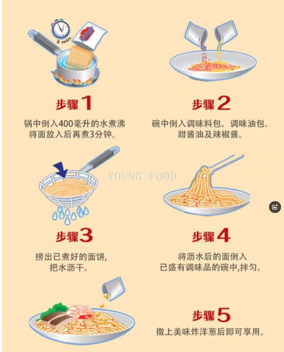 批发包邮！印尼进口零食辉英喜达-印尼拌面经典风味方便面 90g×5详情12