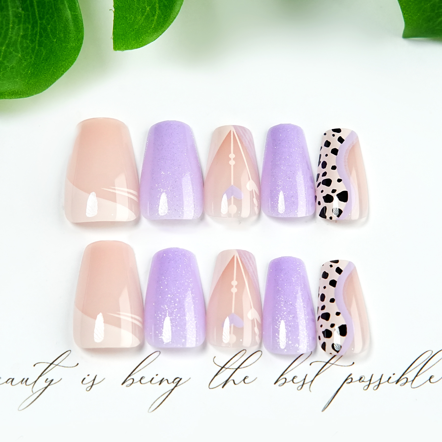 New fashion 24-piece factory direct sales from Europe and America, cross-border best-selling fashion leopard print wearable nail fake nails