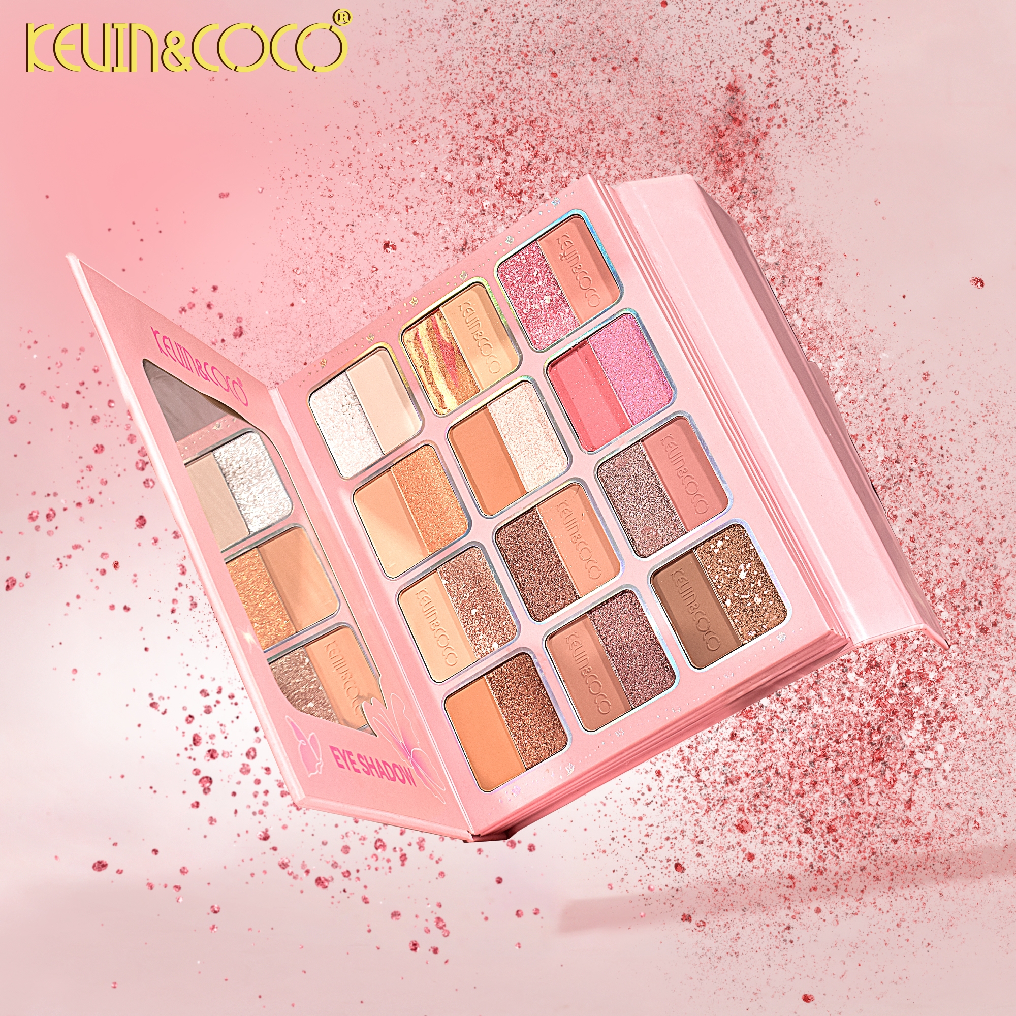 KEVIN&COCO's new flip book eyeshadow palette cosmetics, Makeup, eyeshadow palette makeup details Picture
