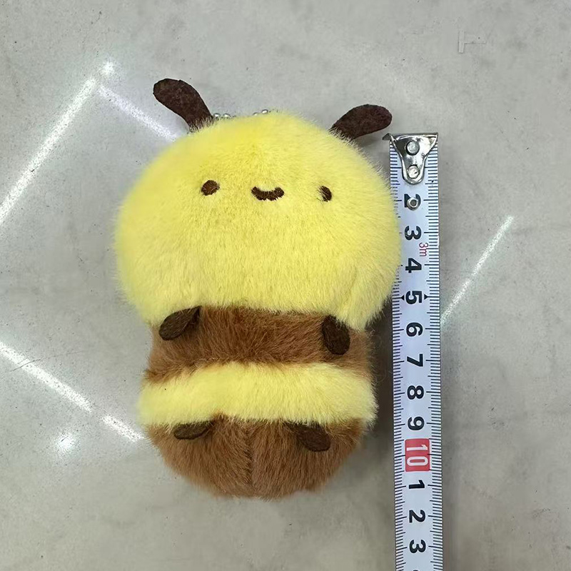 Gorda miel abeja animal peluche souvenir muñeca creativa colgante de perimetro de dibujos animados colgante de peluche llavero muppet colgante adorable decoración clip de regalo máquina de muñeca fábrica venta directa Specification image