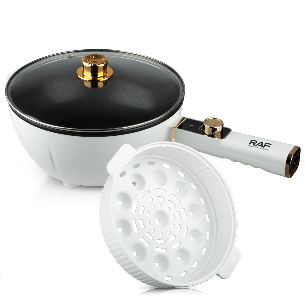 RAF European standard cross-border household plug-in electric stir-frying pan, integrated non-stick pan with steamer, multi-functional large-capacity electric stir-frying pan Application Scenario