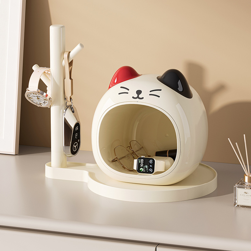 D47-1099 Cute Cat Keychain Storage Box, Key Storage, Ornament Rack, Adorable Branch Storage Rack Specification image