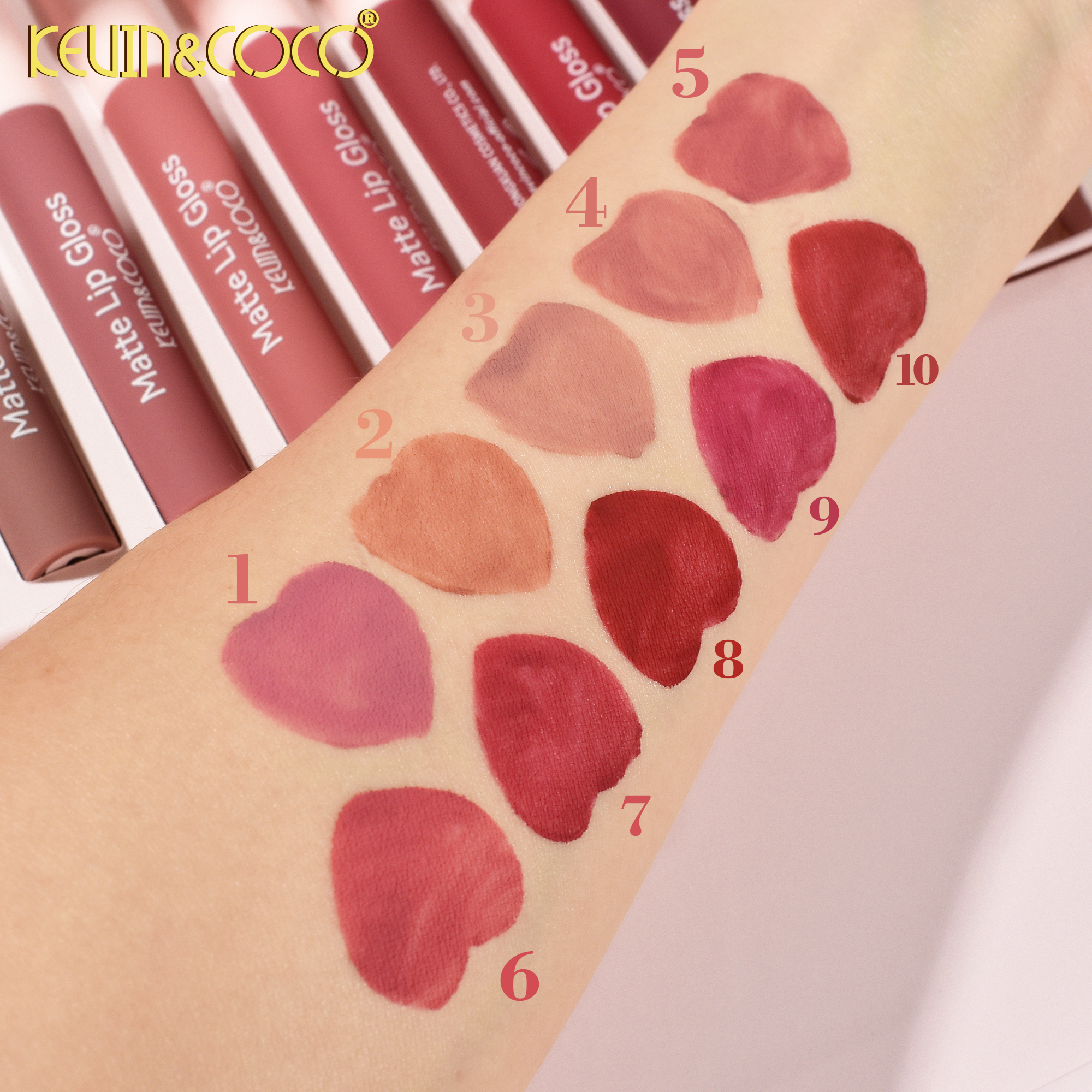 KEVIN&COCO Lip Gloss Set, Lip Oil Lipstick Makeup Long-lasting Moisturizing Lip Balm Cosmetics Product Lipgloss Specification image