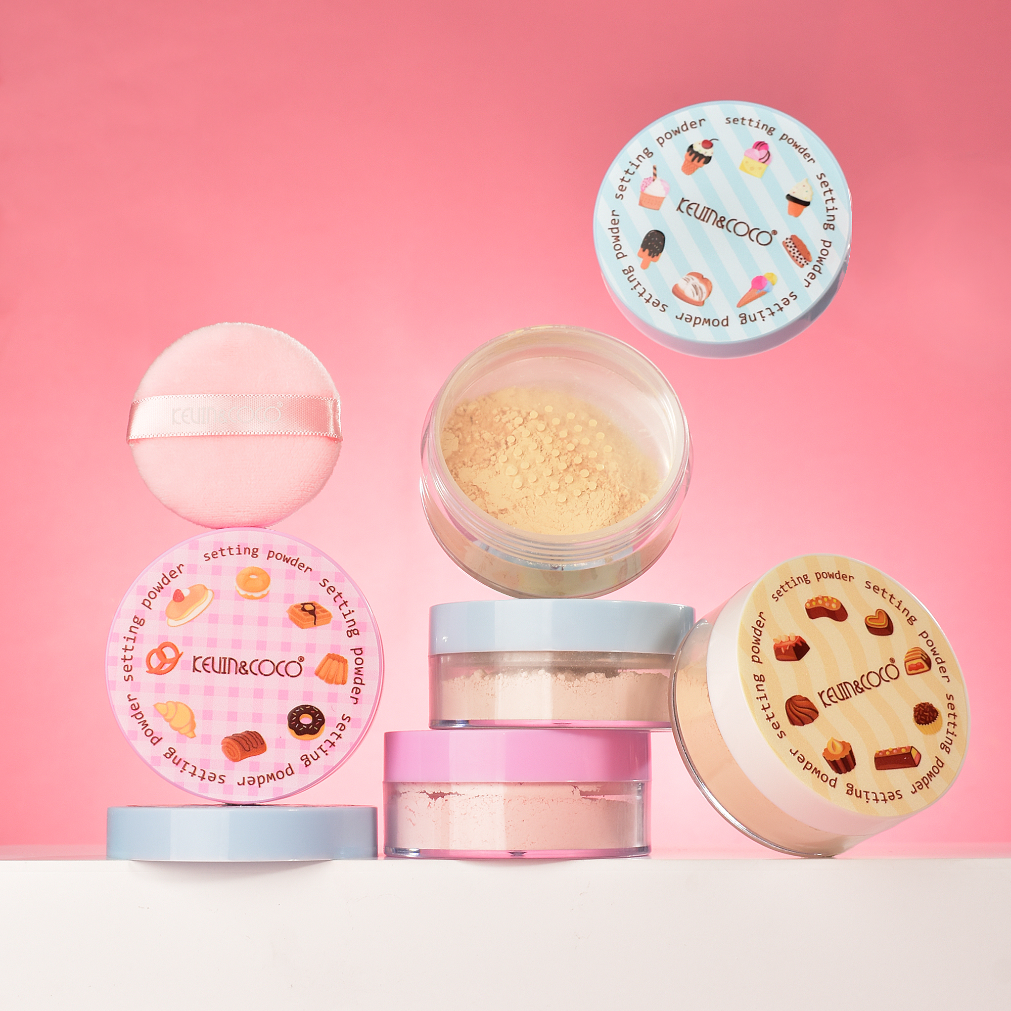 KEVIN&COCO Setting powder, loose powder, Loose Powder, Long-lasting Oil Control Loose Powder Specification image