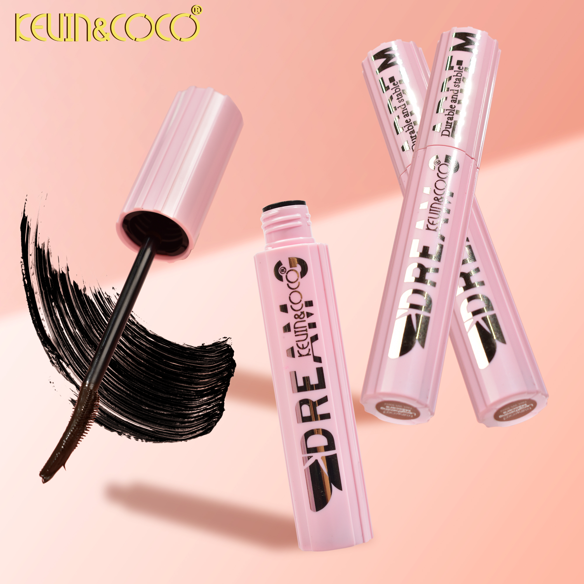 KEVIN&COCO Waterproof, Slender, Curly and non-smudge mascara cream details Picture