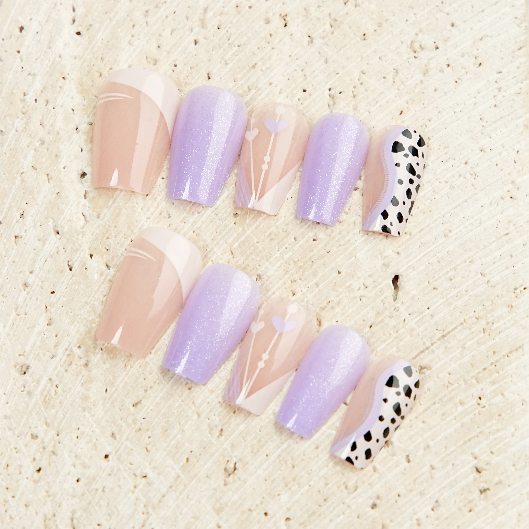 New fashion 24-piece factory direct sales from Europe and America, cross-border best-selling fashion leopard print wearable nail fake nails details Picture