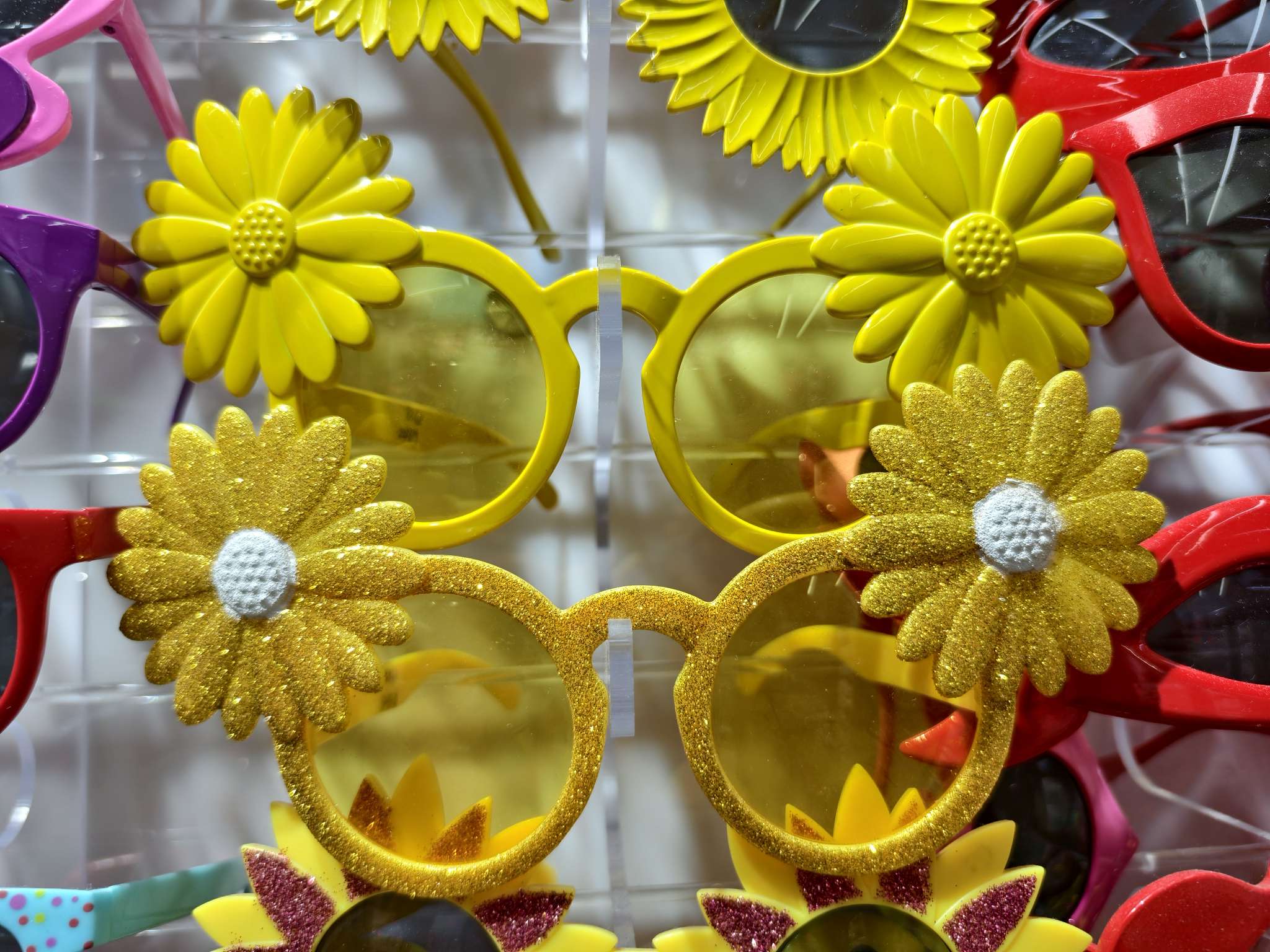 派对眼镜太阳花眼镜眼镜生日仙女棒圣诞节装饰配饰炫彩发光产品仙女棒生日圣诞眼镜产品图