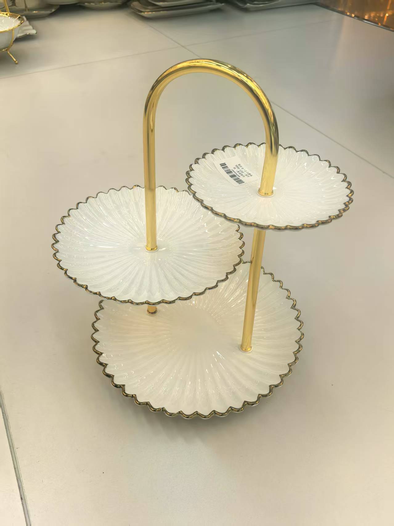 轻奢果盘家用客厅茶几摆件前台糖果盘摆放零食盘多层水果盘点心盘