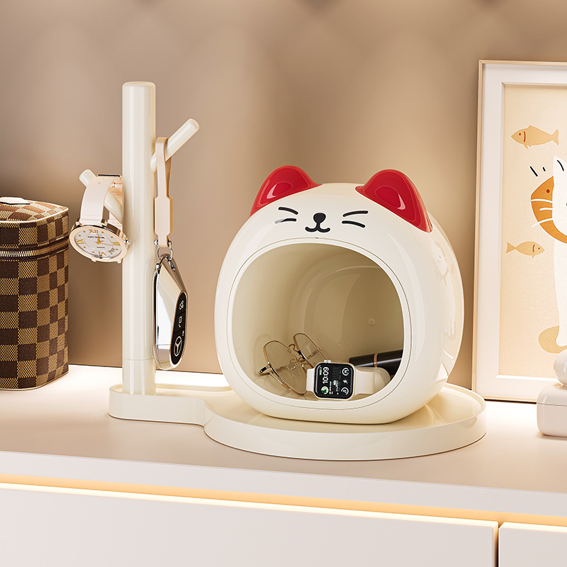 D47-1099 Cute Cat Keychain Storage Box, Key Storage, Ornament Rack, Adorable Branch Storage Rack Application Scenario