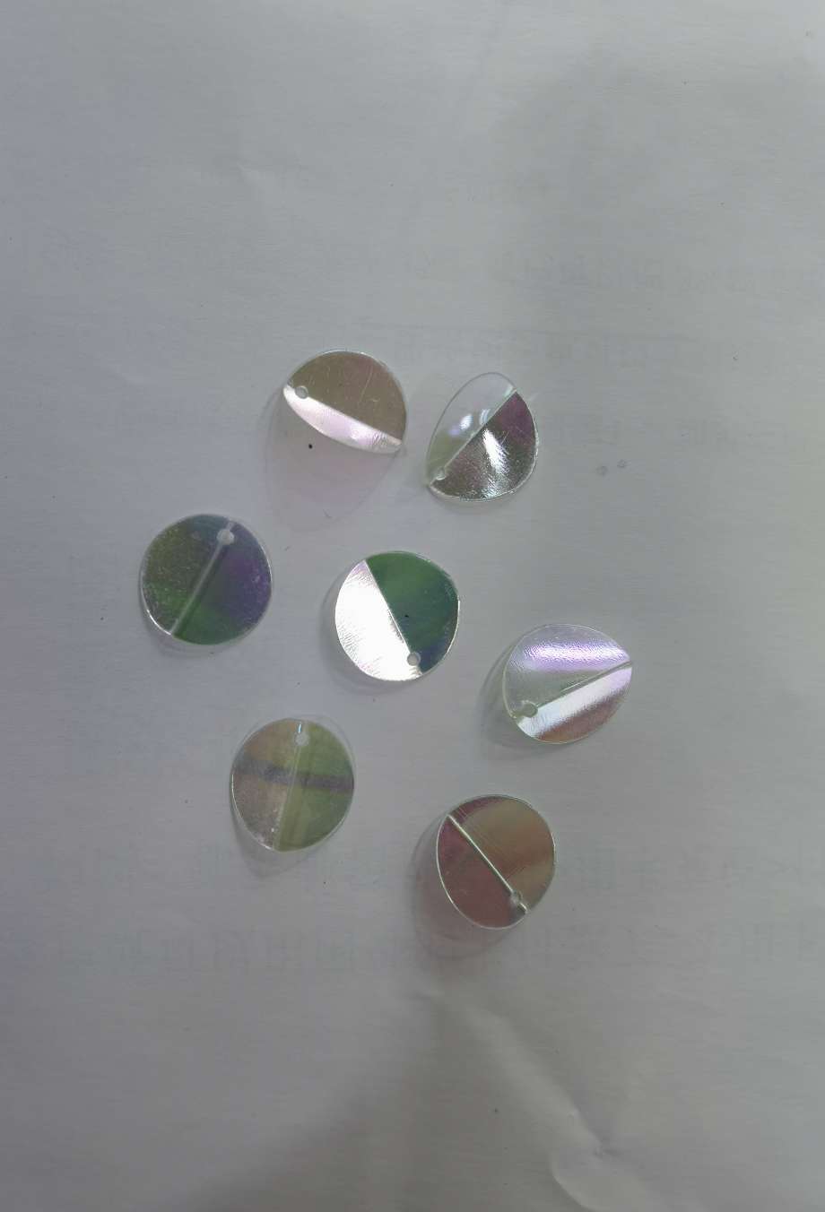 12mm folding and hanging iridesy AB sequin, suitable for earrings, floral decorations, shoe accessories, tassels, toys, handicrafts and other series of sequin accessories, pet eco-friendly, Jincan 152 pic 5