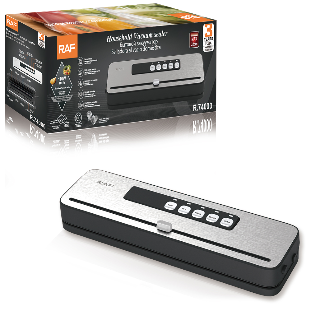 RAF欧规跨境真空封口机家用厨房食品封口保鲜机干湿两用塑封机详情7