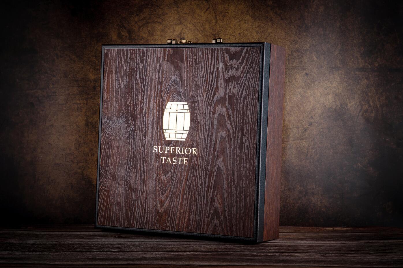 Free shipping! High-end gift box of imported Chilean Yanfude red wine (2 bottles of red wine + wine glasses + lacquered wooden box) pic 5