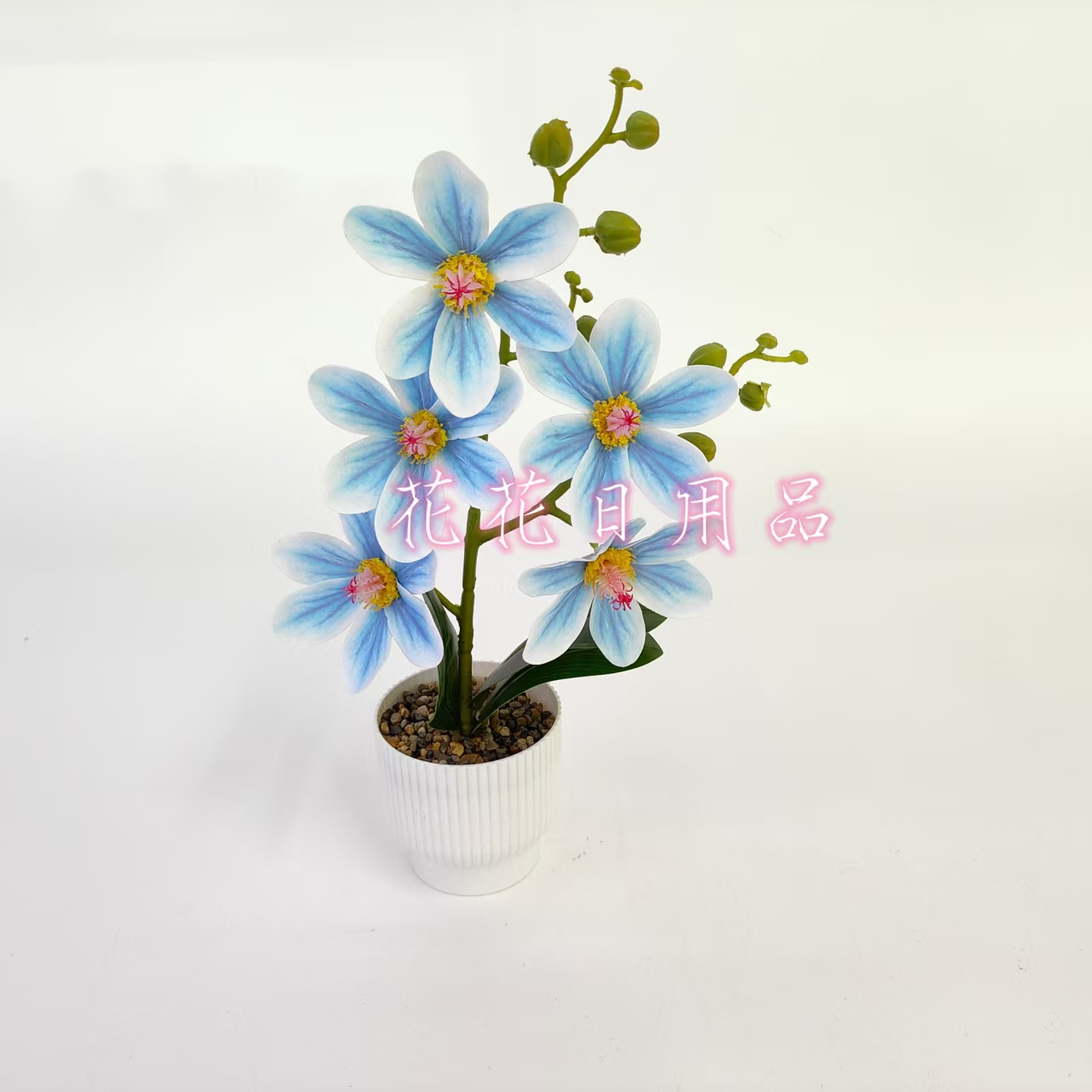 Artificial flowers, fake flowers, bonsai, plastic POTS, PU magnolia flower decorative ornaments details Picture