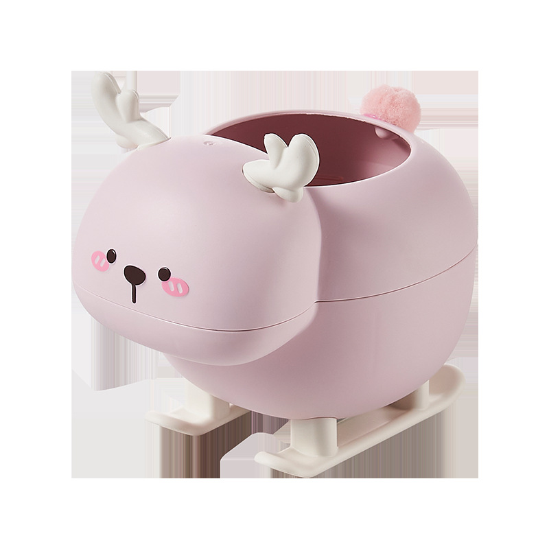S81-394 Creative Pen Holder Cartoon Multi-functional Desktop Storage Box, student office and Study stationery storage bucket Specification image