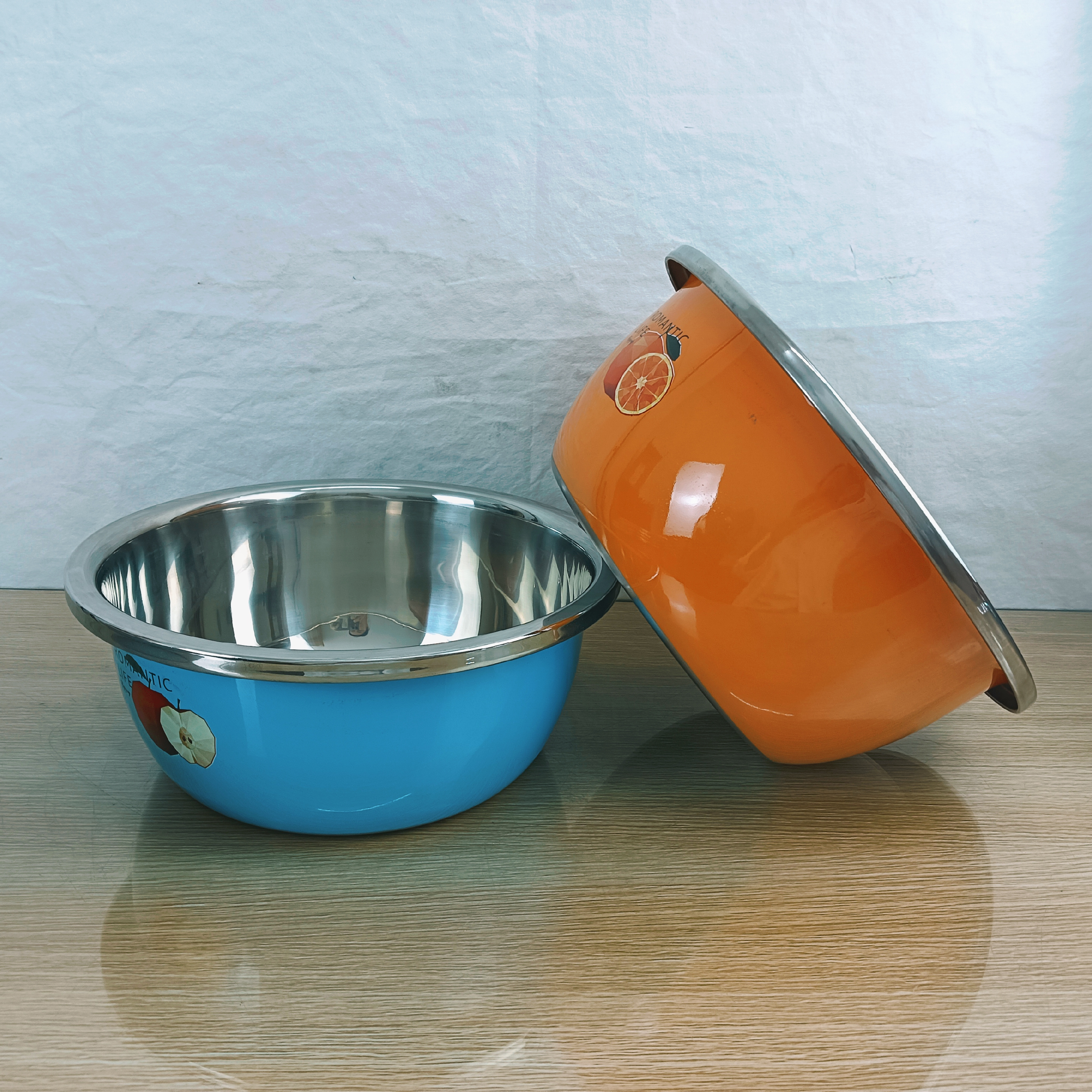 DF99483不锈钢盆子家用厨房大汤盆饭盆和面盆洗菜盆水果盆调料盆DF TRADINGHOUSE 白底实物图