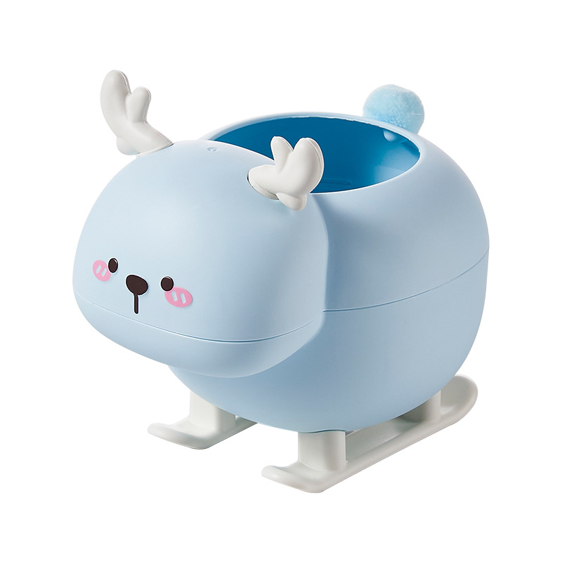 S81-394 Creative Pen Holder Cartoon Multi-functional Desktop Storage Box, student office and Study stationery storage bucket Item Picture