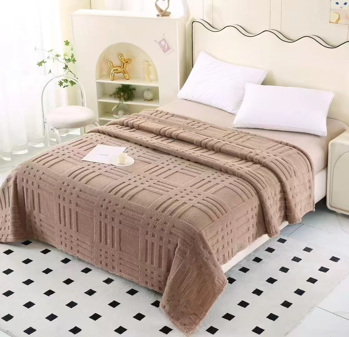 家纺毛毯绒毯柔软保暖加厚冬季盖毯床上毯子多色可选产品图