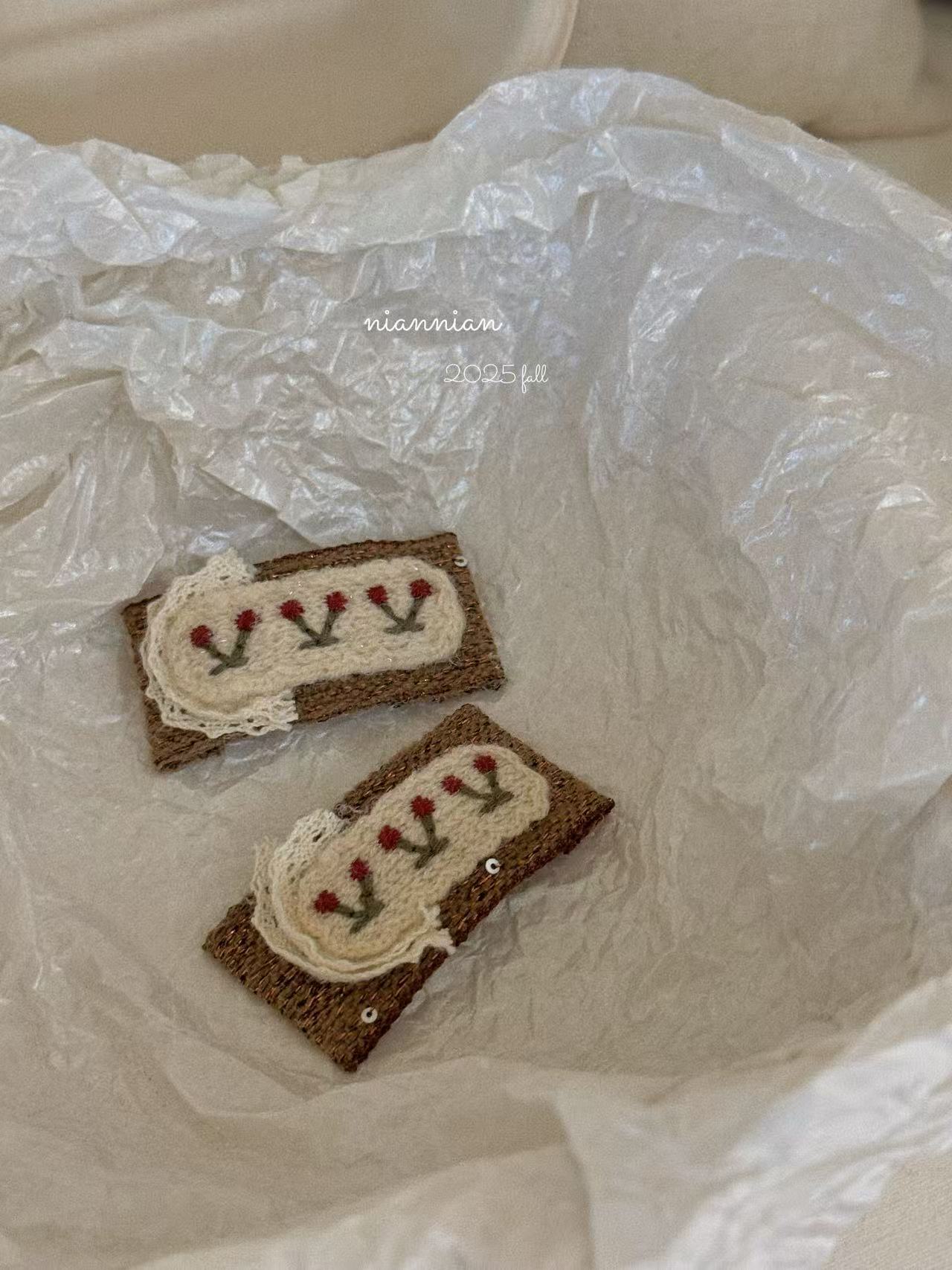 New woolen braided hair clips, cute bb clips, 2025 new bangs front broken forehead hair clips, headwear, women's side clips