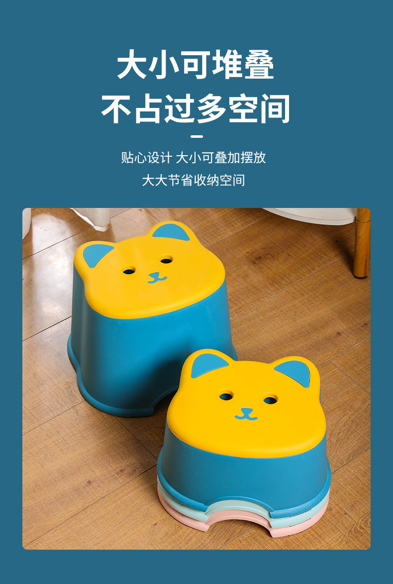 G13-Y7055卡通可爱儿童小凳子客厅塑料小板凳浴室洗澡凳子矮椅子详情图6