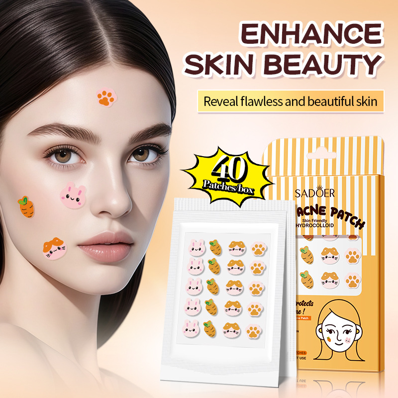 All-english SADOER rabbit and cat acne Patches, student acne removal and Hydration Acne patches, cross-border export wholesale full figure