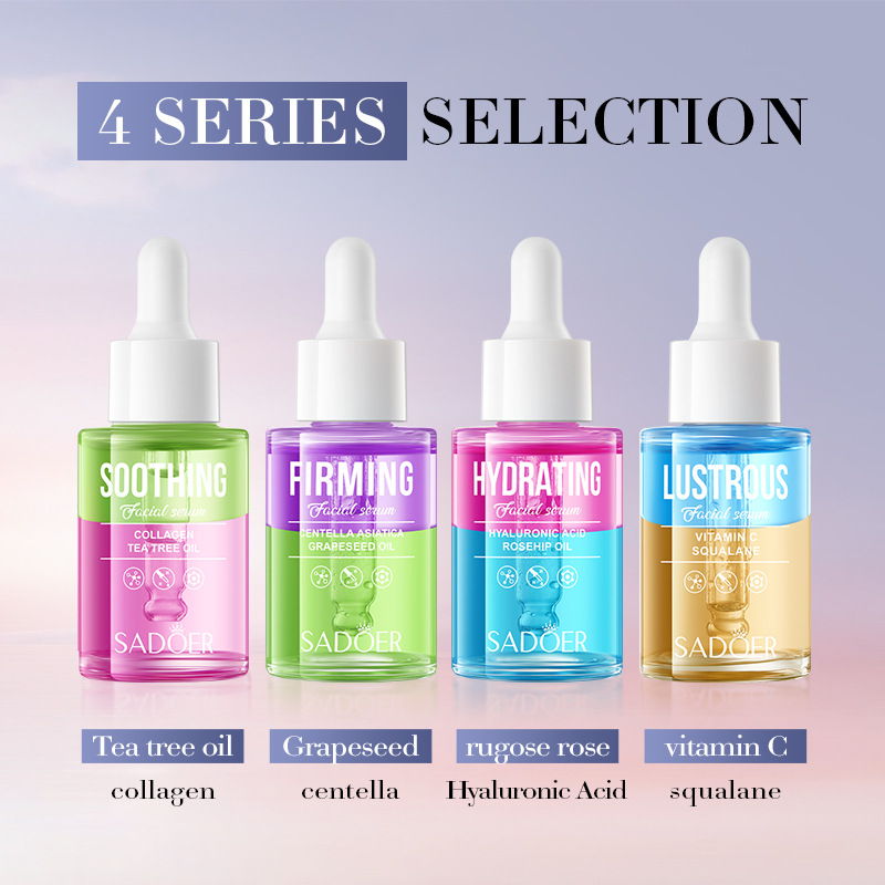 All-english SADOER Double-layer Essence Skin Care - Cross-border export wholesale of Grape Seed Oil Centella asiatica Essence full figure