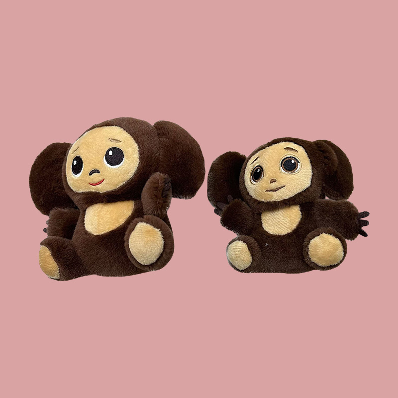 Big Eared Monkey Plush Toy, Anthropomorphic Animal Creative Doll, Cartoon Peripheral Pendant, Plush Toy Pendant, Keychain, Cloth Doll Pendant, Cute Decorative Gift, Claw Machine Factory Direct Sales