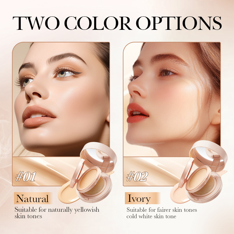 Cross-border export wholesale of all-English SADOER powder Cushion, smooth and flawless BB Cream 2-in-1 concealer Foundation liquid Application Scenario