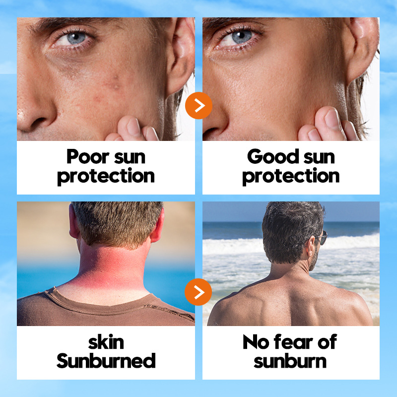 Cross-border wholesale of all-English SADOER Men's Refreshing Whitening sunscreen Lotion, non-greasy Sunscreen Specification drawing