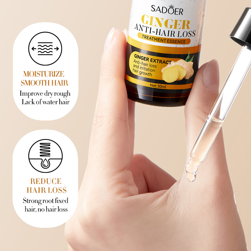 Cross-border export wholesale of SADOER Ginger Hair Care Essence for dry and curly hair Improvement Specification drawing
