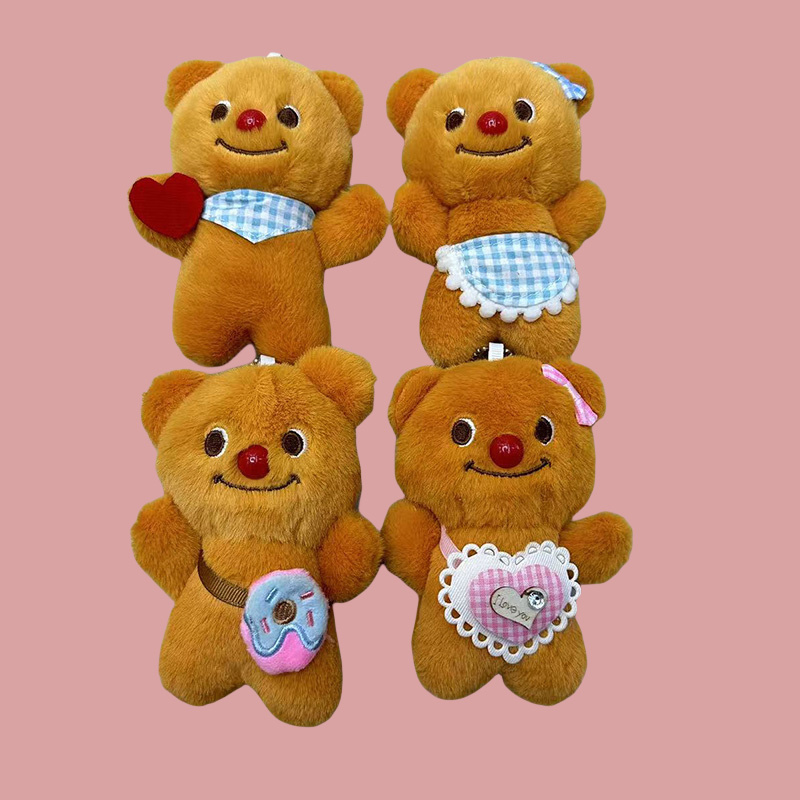 Plush Toys, Butter Bear, Anthropomorphic Animal Cultural And Creative Souvenirs, Clothing Scarves, Bear Creative Dolls, Cartoon Peripheral Pendants, Plush Toy Pendants, Keychains, Cloth Doll Pendants, Cute Decorative Gifts, Claw Machine Factory Direct Sales