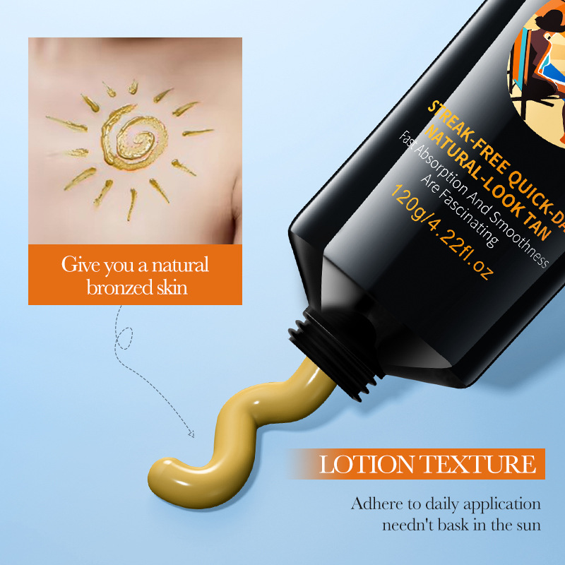 SADOER tanning Lotion, Moisturizing and hydrating, wheat-colored Sunbathing Essence Lotion, cross-border export details Picture