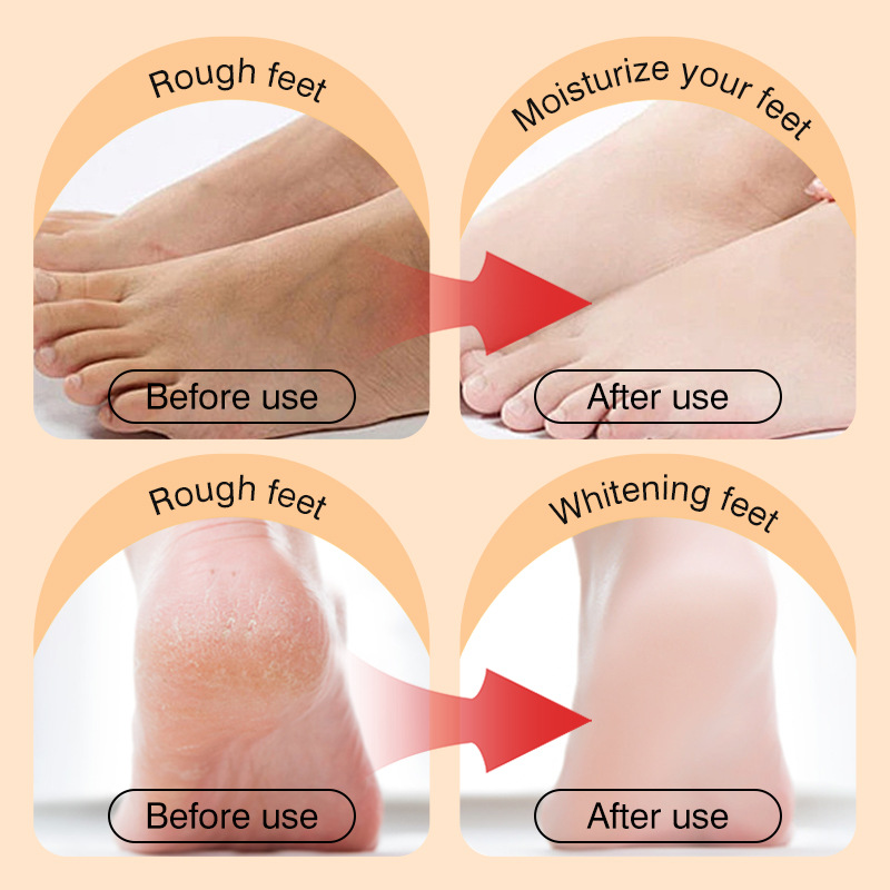 Cross-border wholesale of all-English ZOZU ginger nourishing Exfoliating foot Mask, hydrating, Moisturizing, rejuvenating and nourishing foot mask Specification drawing