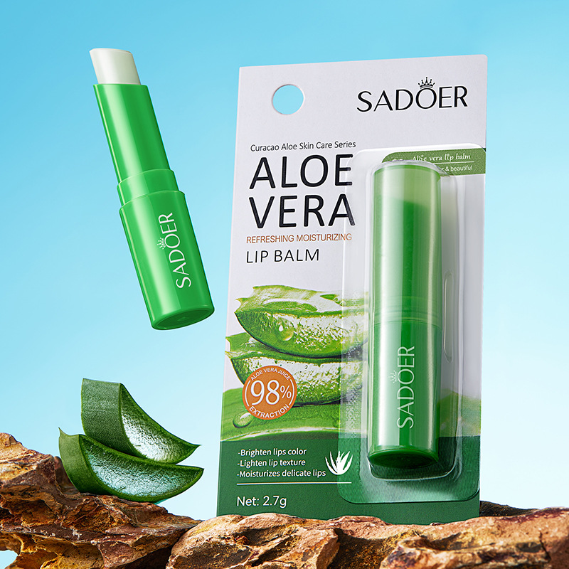 All-english SADOER Aloe Vera Moisturizing Lipstick, Hydrating, Nourishing and Repairing Lipstick, cross-border export wholesale Item Picture