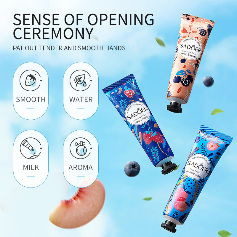 Cross-border wholesale of SADOER flower and fruit hand cream sets for moisturizing, hydrating and nourishing skin care products details Picture