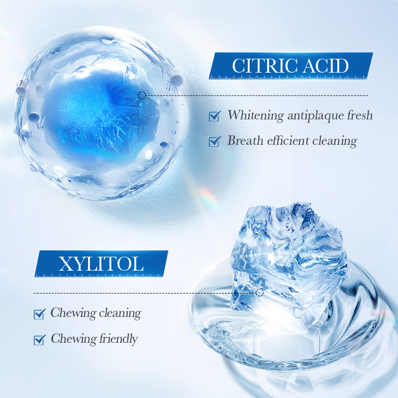 Cross-border export wholesale of SADOER Mint Whitening and yellowing Solid Toothpaste Series for teeth cleaning Specification drawing