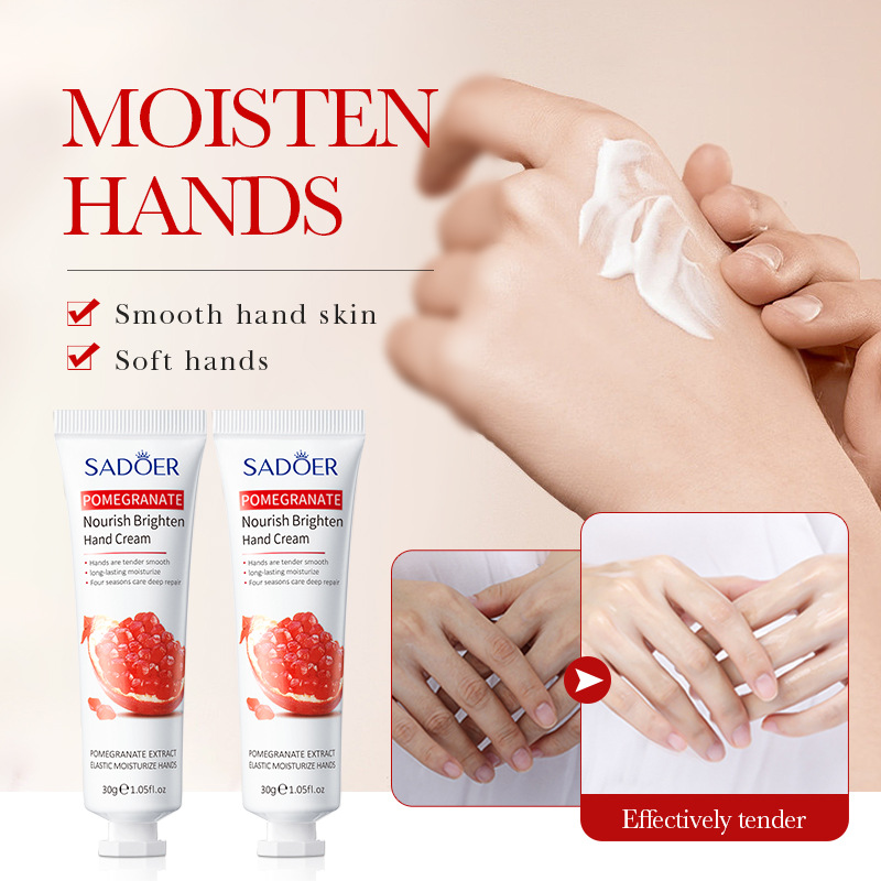 SADOER Pomegranate Moisturizing and Brightening Hand Cream, Hydrating, Refreshing and portable Hand cream, cross-border export wholesale details Picture