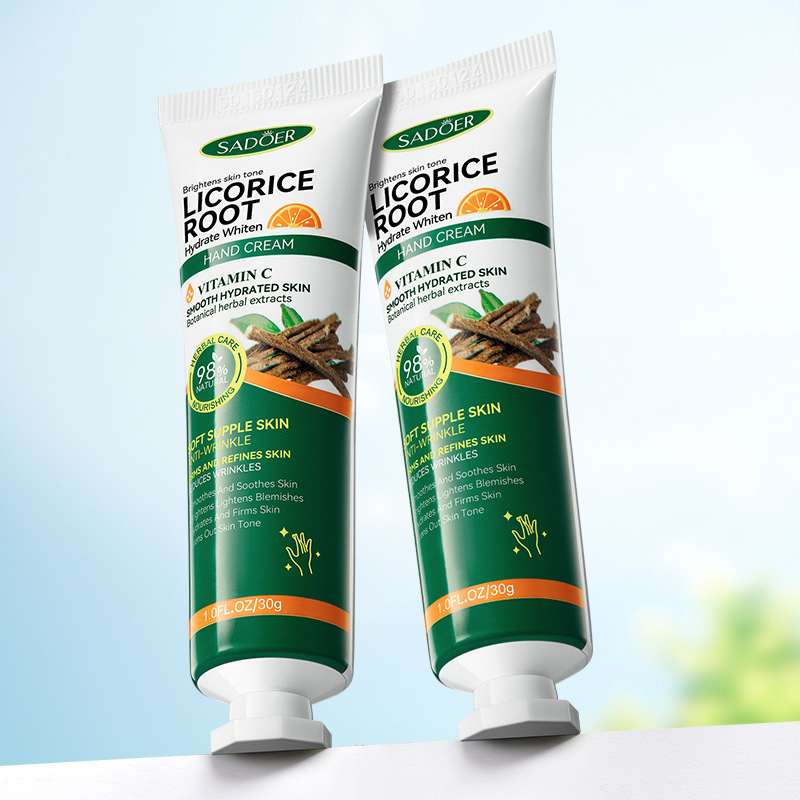 Cross-border export wholesale of SADOER licorice Hydrating Whitening Nourishing Hand Cream for autumn and winter Item Picture
