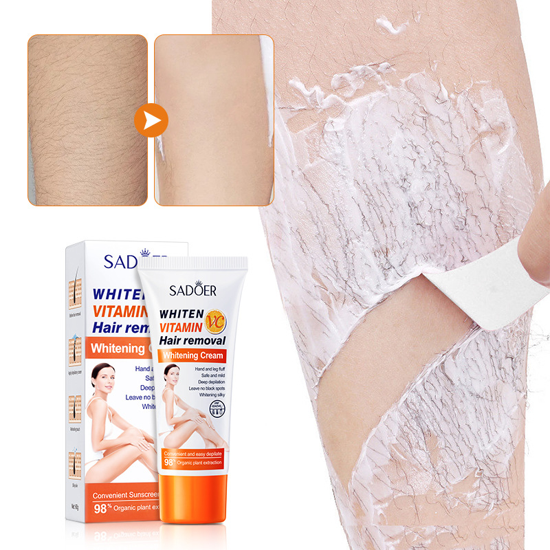 Cross-border wholesale of SADOER Vitamin C hair removal and whitening Cream, gentle armpit and leg hair removal cream Item Picture