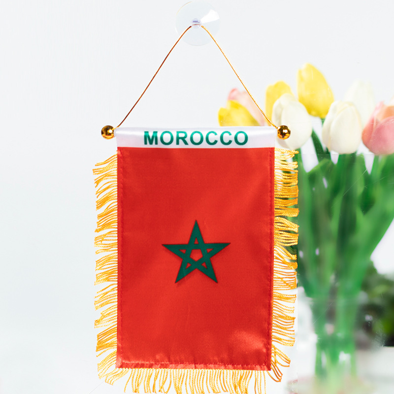 The Chuangdong flag, the national flag of the fans of the World Cup in the United States, Canada and Mexico, the Siding flag, the car rearview mirror suction cup pendant, the tassel mini small flag pic 7