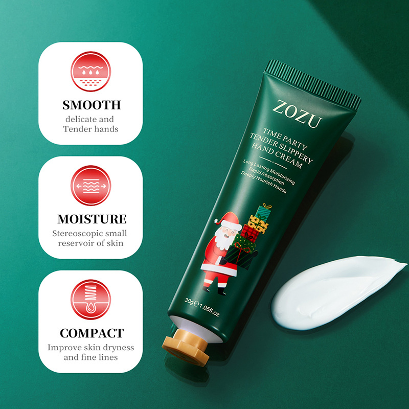 All-english ZOZU Refreshing and Moisturizing Christmas Hand Cream Set for portable autumn and winter moisturizing cross-border export wholesale Specification drawing