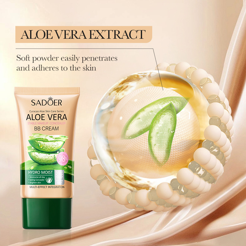 All English SADOER Aloe Vera Long-lasting Concealer BB Cream, Contouring and beautifying BB Cream, cross-border export wholesale details Picture