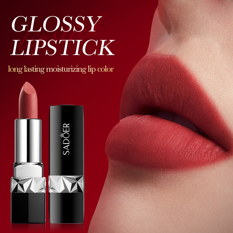 All-english SADOER velvet matte lipstick with a texture that does not fade easily. Cross-border export wholesale of cosmetic lipsticks Specification drawing