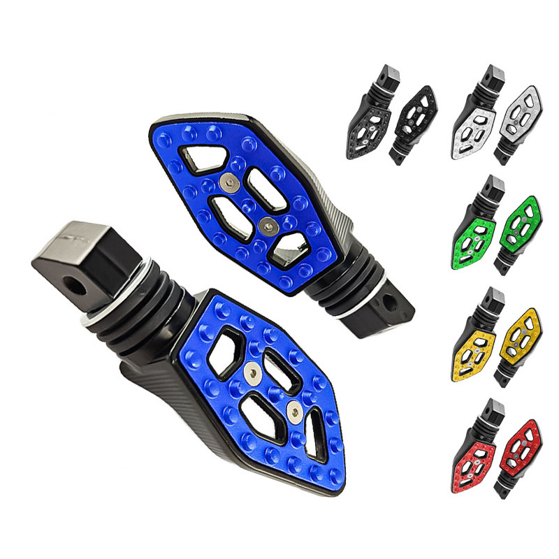 CNC aluminum alloy footrests for motorcycles, metal anti-slip footrests, universal, durable and wear-resistant rear footrests full figure