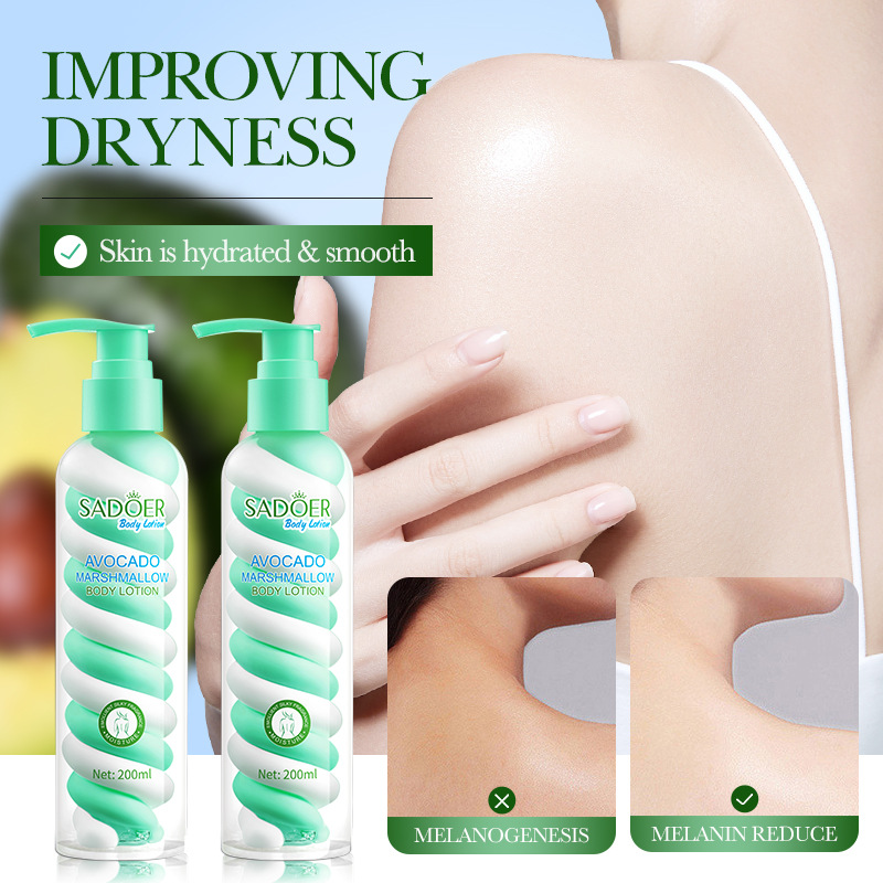 SADOER Nicotinamide Marshmallow Body Lotion for moisturizing, hydrating, even, smooth and beautiful cross-border wholesale details Picture