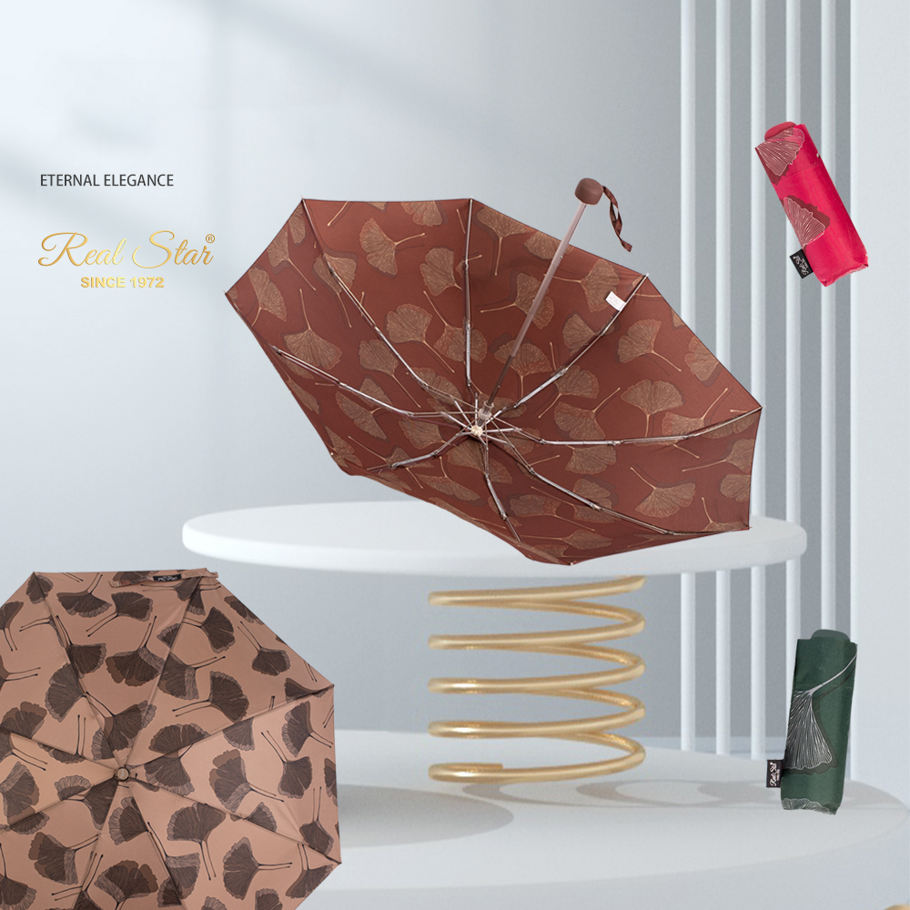 Xingbao Umbrella 5209 50% off Pocket Small Umbrella, all-aluminum alloy green leaf umbrella, Maple leaf pattern Small umbrella, women's pocket umbrella 50% off wholesale details Picture