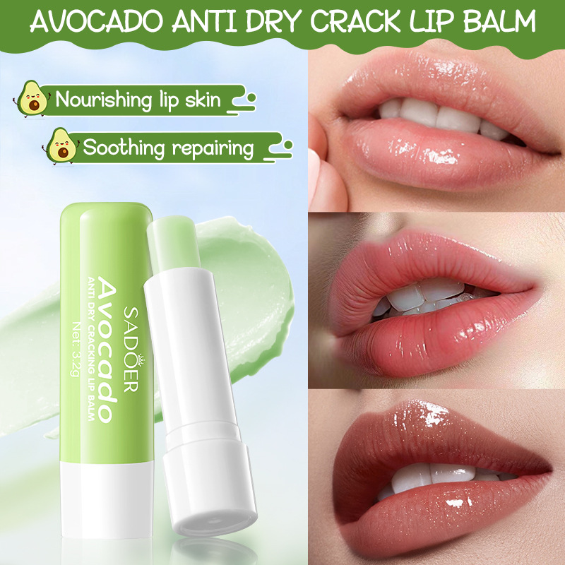 Full English SADOER Avocado Nourishing Hand Cream Lip Balm Set, autumn and winter hand cream Lip balm Cross-border wholesale details Picture
