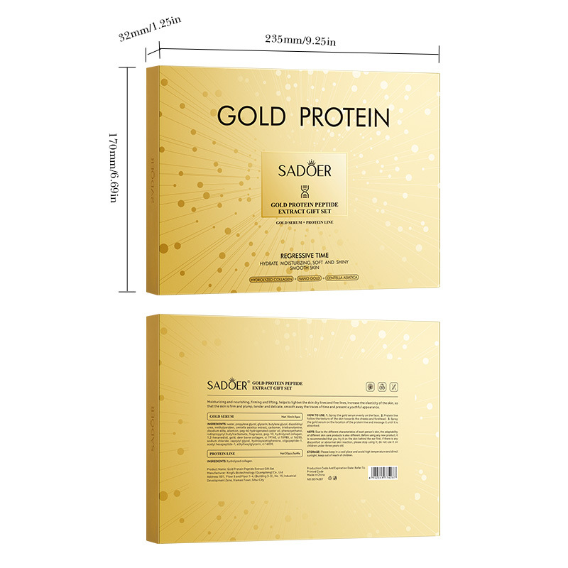 Full English SADOER Gold Protein Peptide Essence Gift Set Box Moisturizing Skin Essence cross-border export wholesale Item Picture
